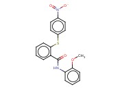 N-(2-METHOXYPHENYL)-2-[(4-NITROPHENYL)THIO]BENZAMIDE