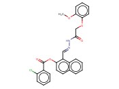 1-(2-((2-METHOXYPHENOXY)ACETYL)CARBOHYDRAZONOYL)-2-NAPHTHYL <span class='lighter'>2-CHLOROBENZOATE</span>