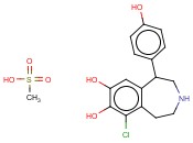 6-CHLORO-2,3,4,5-TETRAHYDRO-1-(4-HYDROXYPHENYL)-1H-3-BENZAZEPINE-7,8-DIOL <span class='lighter'>MESYLATE</span>