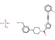 (4-(3-(AMINOMETHYL)PHENYL)PIPERIDIN-1-YL)(5-((2-FLUOROPHENYL)ETHYNYL)FURAN-2-YL)METHANONE METHANESULFONATE