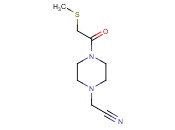 2-(4-[2-(METHYLSULFANYL)<span class='lighter'>ACETYL</span>]PIPERAZIN-1-YL)<span class='lighter'>ACETONITRILE</span>