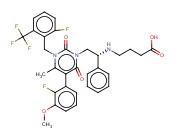 4-[[(1R)-2-[5-(2-氟-3-<span class='lighter'>甲</span>氧基<span class='lighter'>苯基</span>)-3-[[2-氟-6-(<span class='lighter'>三</span>氟甲基)<span class='lighter'>苯基</span>]甲基]-3,6-二氢-4-甲基-2,6-二<span class='lighter'>氧</span>代-1(2H)-嘧啶<span class='lighter'>基</span>]-1-苯<span class='lighter'>乙基</span>]氨基]丁酸