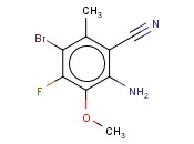 <span class='lighter'>2-AMINO-5-BROMO-4-FLUORO-3-METHOXY-6-METHYL-BENZONITRILE</span>