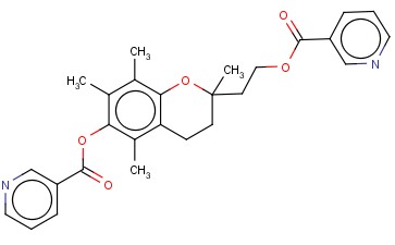 3,4-DIHYDRO-2-NICOTINOYLOXYETHYL-2,5,7,8-TETRAMETHYL-2H-BENZOPYRAN-6-YL NICOTINATE