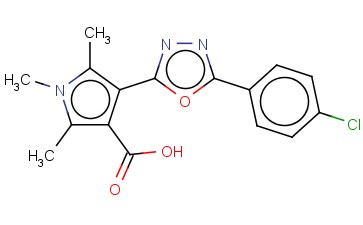 4-[5-(4-CHLOROPHENYL)-1,3,4-OXADIAZOL-2-YL]-1,2,5-TRIMETHYL-1H-PYRROLE-3-CARBOXYLIC ACID