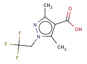 3,5-Dimethyl-1-(<span class='lighter'>2,2,2-trifluoro</span>-ethyl)-1H-pyrazole-4-carboxylic acid