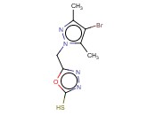 5-[(4-<span class='lighter'>溴</span>-3,5-二甲基-1H-<span class='lighter'>吡唑</span>基)甲基]-1,3,4-恶二唑-2-硫醇