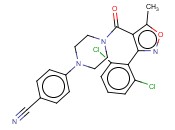 4-(4-{[3-(2,6-二<span class='lighter'>氯苯</span>基)-5-甲基异噻唑-4-基]羰基}哌嗪-1-基)苯甲<span class='lighter'>腈</span>