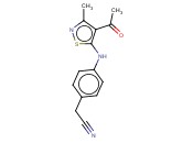2-(4-[(4-<span class='lighter'>ACETYL</span>-3-METHYL-1,2-THIAZOL-5-YL)AMINO]PHENYL)<span class='lighter'>ACETONITRILE</span>