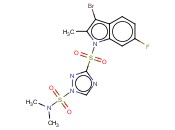 3-((3-Bromo-6-fluoro-2-methyl-1H-indol-1-yl)sulfonyl)-N,N-dimethyl-1H-1,2,4-triazole-1-sulfonamide