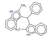 <span class='lighter'>bis</span>(2-methylindol-3-yl)phenylmethane