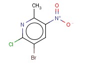 3-BROMO-2-<span class='lighter'>CHLORO-6-METHYL-5-NITROPYRIDINE</span>
