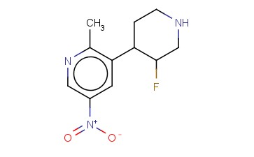 3-(3-FLUOROPIPERIDIN-4-YL)-<span class='lighter'>2-METHYL-5-NITROPYRIDINE</span>