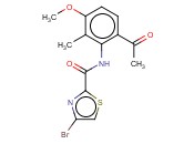 2-THIAZOLECARBOXAMIDE, N-(6-ACETYL-3-METHOXY-2-METHYLPHENYL)-4-BROMO-