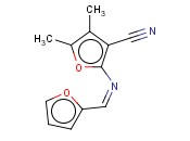 3-呋喃甲<span class='lighter'>腈</span>,2-[(2-呋喃基<span class='lighter'>亚</span><span class='lighter'>甲基</span>)<span class='lighter'>氨基</span>]-4,5-<span class='lighter'>二甲基</span>-