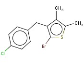 2-BROMO-3-(4-CHLORO-BENZYL)-4,5-DIMETHYL-THIOPHENE