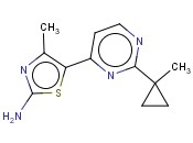 4-METHYL-5-(2-(1-METHYLCYCLOPROPYL)PYRIMIDIN-4-YL)THIAZOL-2-AMINE