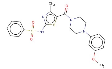 BENZENESULFONAMIDE, N-[5-[[4-(3-METHOXYPHENYL)-1-PIPERAZINYL]CARBONYL]-4-METHYL-2-THIAZOLYL]-
