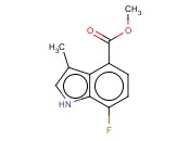 <span class='lighter'>1H-INDOLE-4-CARBOXYLIC</span> ACID, <span class='lighter'>7-FLUORO-3-METHYL-</span>, METHYL <span class='lighter'>ESTER</span>