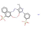 SODIUM (4-((4,5-DIHYDRO-3-METHYL-5-OXO-1-(3-SULPHOPHENYL)-1H-PYRAZOL-4-YL)AZO)-3-HYDROXYNAPHTHALENE-1-SULPHONATO(4-))CHROMATE(1-)