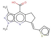 1,3-DIMETHYL-7-THIOPHEN-2-YLMETHYLENE-1,5,6,7-TETRAHYDRO-1,2,8-TRIAZA-S-INDACENE-4-CARBOXYLIC ACID