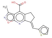 3-METHYL-7-THIOPHEN-2-YLMETHYLENE-6,7-DIHYDRO-5H-CYCLOPENTA[B]ISOXAZOLO[4,5-E]PYRIDINE-4-CARBOXYLIC ACID