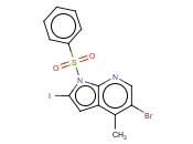 1-(PHENYLSULPHONYL)-5-BROMO-4-METHYL-2-IODO-7-<span class='lighter'>AZAINDOLE</span>