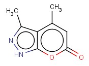 <span class='lighter'>3,4-DIMETHYL-1H-PYRANO</span>[<span class='lighter'>2,3-C</span>]<span class='lighter'>PYRAZOL-6-ONE</span>