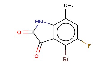 4-BROMO-5-<span class='lighter'>FLUORO</span>-7-METHYL-2,3-DIHYDRO-1H-INDOLE-2,3-DIONE