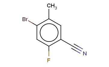 4-溴-2-<span class='lighter'>氟</span>-5-甲基<span class='lighter'>苯</span><span class='lighter'>甲</span><span class='lighter'>腈</span>