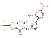 5-IMINO-6-([5-(2-METHYL-4-NITROPHENYL)-2-FURYL]METHYLENE)-2-(TRIFLUOROMETHYL)-5,6-DIHYDRO-7H-[1,3,4]THIADIAZOLO[3,2-A]PYRIMIDIN-7-ONE