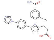 1H-PYRROLE-2-PROPANOIC ACID, 1-[4-(AMINOCARBONYL)-2-METHYLPHENYL]-5-[4-(1H-IMIDAZOL-1-YL)PHENYL]-
