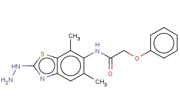 N-(2-HYDRAZINO-5,7-DIMETHYL-BENZOTHIAZOL-6-YL)-2-PHENOXY-ACETAMIDE