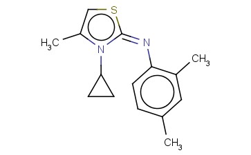 BENZENAMINE, N-(3-CYCLOPROPYL-4-METHYL-2(3H)-THIAZOLYLIDENE)-2,4-DIMETHYL-