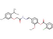 4-((E)-([(2-ISOPROPYL-5-METHYLPHENOXY)ACETYL]HYDRAZONO)METHYL)-2-METHOXYPHENYL <span class='lighter'>2-CHLOROBENZOATE</span>