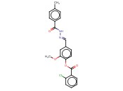 2-METHOXY-4-(2-(4-METHYLBENZOYL)CARBOHYDRAZONOYL)PHENYL <span class='lighter'>2-CHLOROBENZOATE</span>