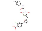 2-CHLORO-4-(5-[(3-(2-[(4-METHYLPHENYL)AMINO]-2-OXOETHYL)-2,4-DIOXO-1,3-THIAZOLIDIN-5-YLIDENE)METHYL]-2-FURYL)BENZOIC ACID