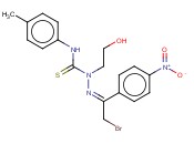 N1-(4-METHYLPHENYL)-2-[2-BROMO-1-(4-NITROPHENYL)ETHYLIDENE]-1-(2-HYDROXYETHYL)HYDRAZINE-1-CARBOTHIOAMIDE