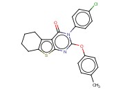3-(4-CHLOROPHENYL)-2-(P-TOLYLOXY)-5,6,7,8-TETRAHYDROBENZO[4,5]THIENO[2,3-D]PYRIMIDIN-4(3H)-ONE