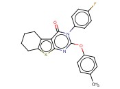 3-(4-FLUOROPHENYL)-2-(P-TOLYLOXY)-5,6,7,8-TETRAHYDROBENZO[4,5]THIENO[2,3-D]PYRIMIDIN-4(3H)-ONE