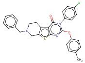 7-BENZYL-3-(4-CHLOROPHENYL)-2-(P-TOLYLOXY)-5,6,7,8-TETRAHYDROPYRIDO[4',3':4,5]THIENO[2,3-D]PYRIMIDIN-4(3H)-ONE