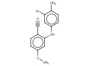 2-[(3-BROMO-4-METHYLPHENYL)AMINO]-<span class='lighter'>4-METHOXYBENZONITRILE</span>