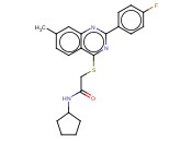 ACETAMIDE, N-CYCLOPENTYL-2-[[2-(4-FLUOROPHENYL)-7-METHYL-4-QUINAZOLINYL]THIO]-