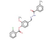 2-METHOXY-4-(2-(3-METHYLBENZOYL)CARBOHYDRAZONOYL)PHENYL <span class='lighter'>2-CHLOROBENZOATE</span>