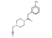2-(4-[2-(3-METHYLPHENYL)<span class='lighter'>ACETYL</span>]PIPERAZIN-1-YL)<span class='lighter'>ACETONITRILE</span>