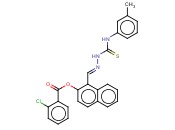 1-(2-(3-TOLUIDINOCARBOTHIOYL)CARBOHYDRAZONOYL)-2-NAPHTHYL <span class='lighter'>2-CHLOROBENZOATE</span>