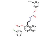 1-(2-((3-METHYLPHENOXY)ACETYL)CARBOHYDRAZONOYL)-2-NAPHTHYL <span class='lighter'>2-CHLOROBENZOATE</span>