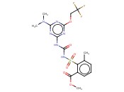 2-[4-二<span class='lighter'>甲</span>胺基-6-(2,2,2-三氟乙氧基)-1,3,5-三嗪-2-<span class='lighter'>基</span>氨基<span class='lighter'>甲</span><span class='lighter'>酰</span>氨基<span class='lighter'>磺</span><span class='lighter'>酰</span><span class='lighter'>基</span>]-3-甲基苯甲酸<span class='lighter'>甲</span>酯