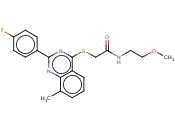 2-[[2-(4-FLUOROPHENYL)-8-METHYL-4-QUINAZOLINYL]THIO]-N-(2-METHOXYETHYL)-ACETAMIDE
