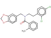 BENZAMIDE, N-(1,3-BENZODIOXOL-5-YLMETHYL)-N-[2-(2,4-DICHLOROPHENYL)ETHYL]-2-METHYL-